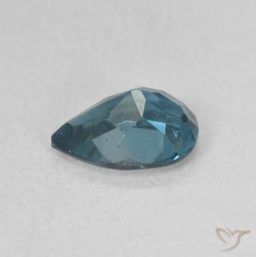 Topacio Azul Londres natural de 0.86 ct, En forma de pera, VS