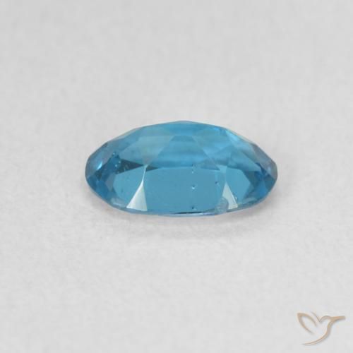 Topacio Azul Londres natural de 0.52 ct, Ovalada, VS