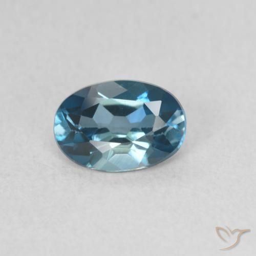 0.53ct Natural Azul Londres Topacio, Ovalada, VS