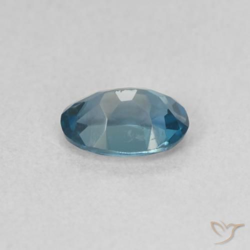 Topacio Azul Londres natural de 0.53 ct, Ovalada, VS