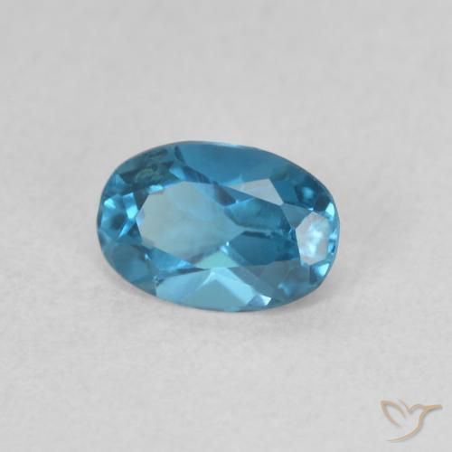 Topacio Azul Londres natural de 0.52 ct, Ovalada, VS