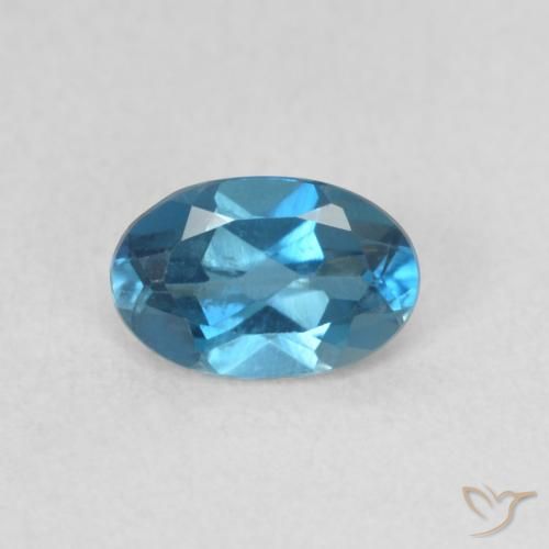 0.51ct Natural Azul Londres Topacio, Ovalada, VVS