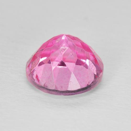 Topacio Medium Dark-Pink natural de 3.81 ct, Redondo, VVS-VS