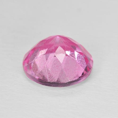 Topacio rosa natural de 3,31 ct, corte redondo, VVS-VS