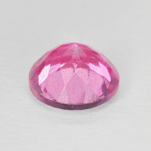 Topacio Medium Dark-Pink natural de 3.47 ct, Redondo, VVS-VS