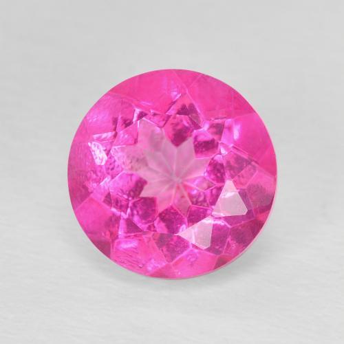 Topacio Rosa oscuro natural de 3.64 ct, Redondo, VVS-VS