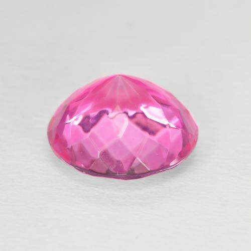 Topacio Rosado intenso natural de 5.76 ct, Redondo, VVS