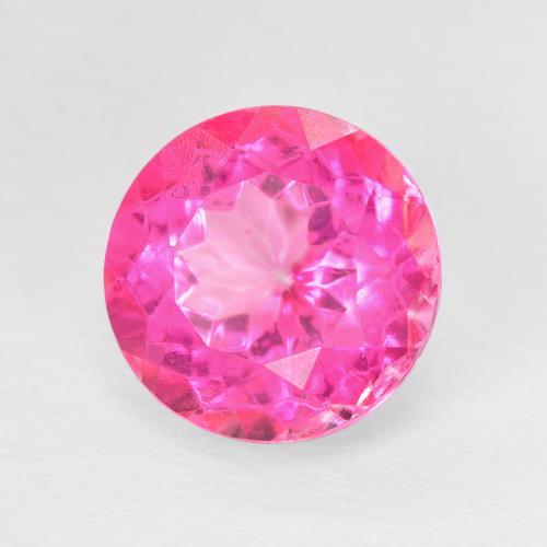 Topacio Magenta intenso natural de 6.57 ct, Redondo, VVS