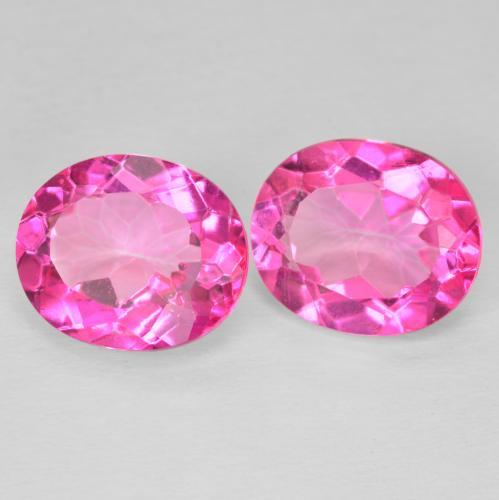 Gemas de Topacio Magenta intenso natural de 11.84 ct, Ovalada, VVS-VS