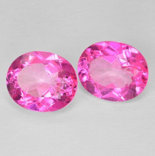Gemas de Topacio Magenta intenso natural de 11.57 ct, Ovalada, VVS-VS