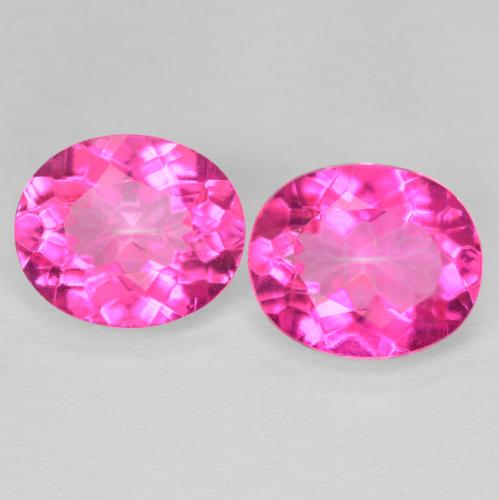 10.71ctw Natural Medium Dark-Pink Topacio, Ovalada, VVS-VS