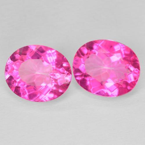 Gemas de Topacio Medium Dark-Pink natural de 10.71 ct, Ovalada, VVS-VS