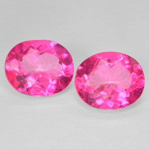 10.97ctw Natural Magenta intenso Topacio, Ovalada, VVS-VS