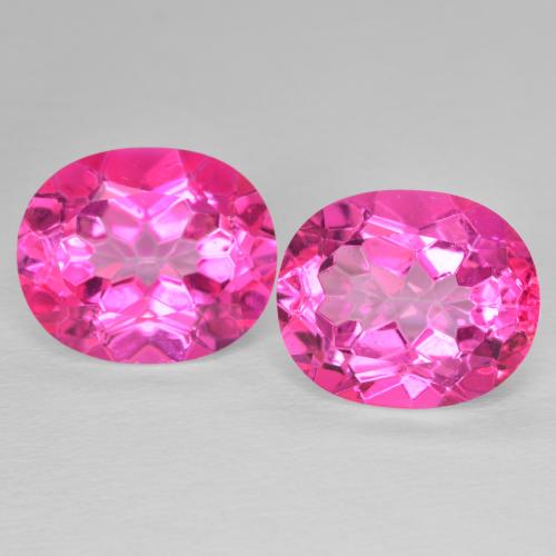 12.37ctw Natural Magenta intenso Topacio, Ovalada, VVS-VS