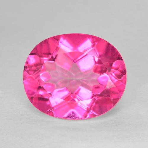 5.71ct Natural Rosado intenso Topacio, Ovalada, VVS-VS
