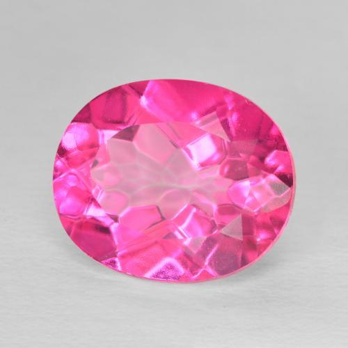 Topacio Rosado intenso natural de 5.71 ct, Ovalada, VVS-VS
