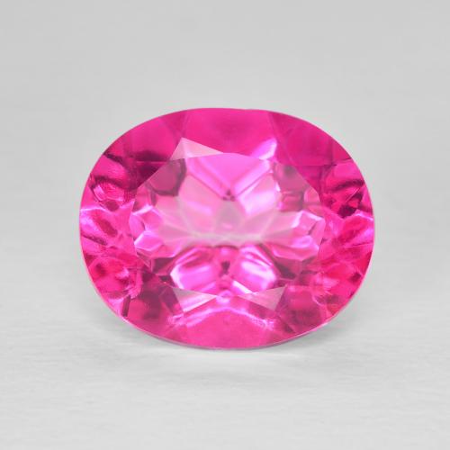 6.38ct Natural Rosado intenso Topacio, Ovalada, VVS-VS