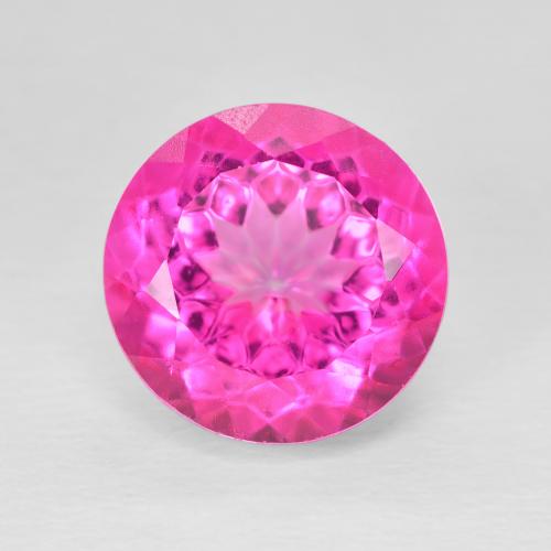 7.05ct Natural Rosado intenso Topacio, Redondo, VVS
