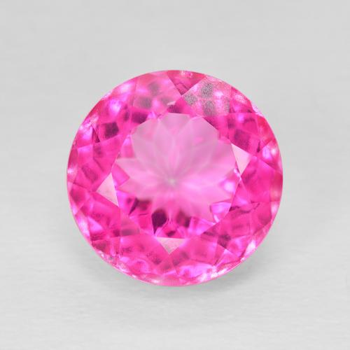 6.82ct Natural Rosa oscuro Topacio, Redondo, VVS