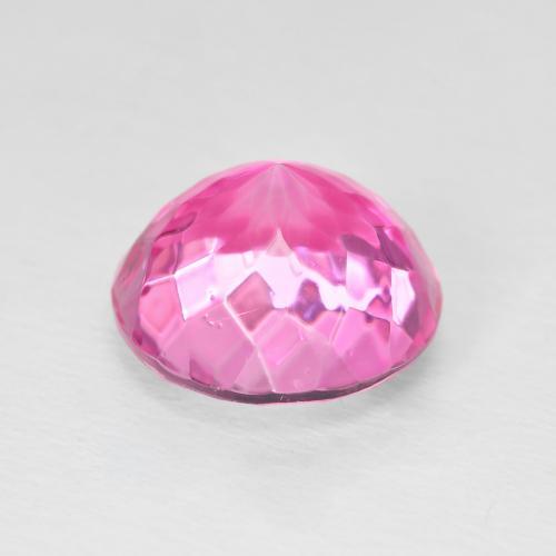 Topacio Rosa oscuro natural de 6.82 ct, Redondo, VVS