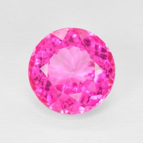6.32ct Natural Rosado intenso Topacio, Redondo, VVS