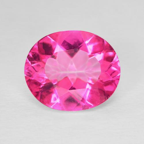 5.29ct Natural Magenta intenso Topacio, Ovalada, VVS-VS