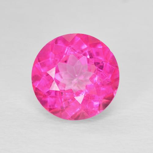 3.49ct Natural Rosa oscuro Topacio, Redondo, VVS-VS