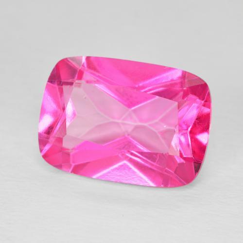 Topacio Magenta intenso natural de 8.67 ct, Forma Cojín, VVS-VS