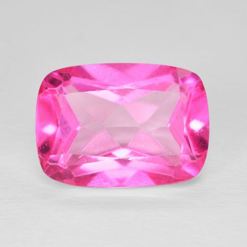 Topacio rosa natural de 8,95 ct, corte cojín, VVS-VS