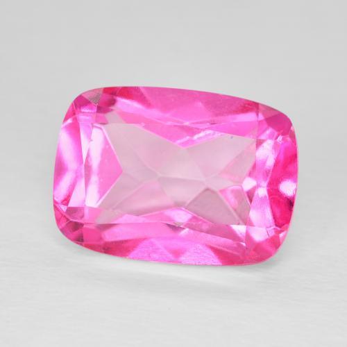 Topacio rosa natural de 8,95 ct, corte cojín, VVS-VS