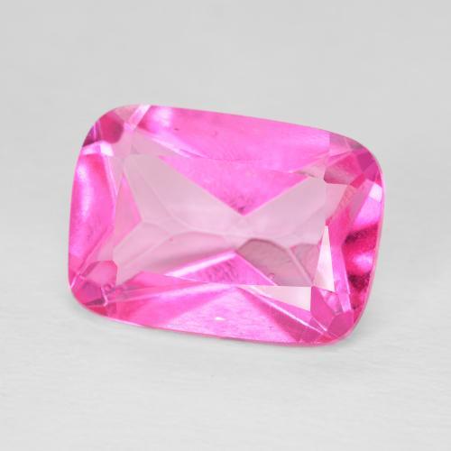 Topacio Magenta intenso natural de 8.17 ct, Forma Cojín, VVS-VS