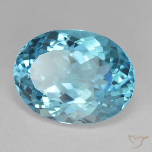 Topacio Azul Suizo natural de 20.27 ct, Ovalada, VVS-VS