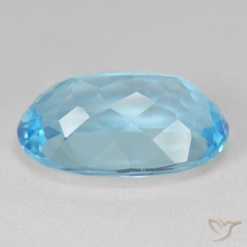 Topacio Azul Suizo natural de 22.20 ct, Ovalada, VVS-VS
