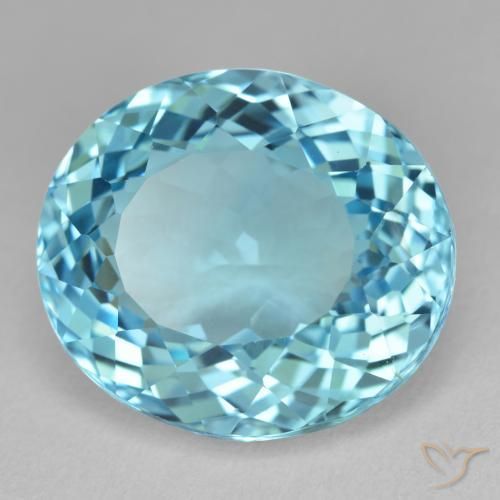 Topacio Azul Suizo natural de 26.41 ct, Ovalada, VS
