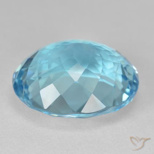 Topacio Azul Suizo natural de 26.41 ct, Ovalada, VS