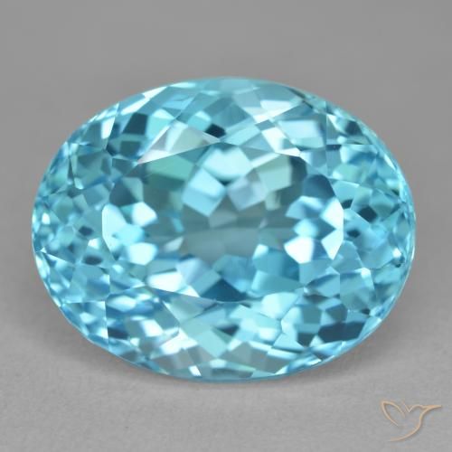 23.52ct Natural Azul Suizo Topacio, Ovalada, VVS