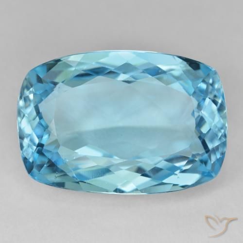 27.29ct Natural Azul Suizo Topacio, Forma Cojín, VVS