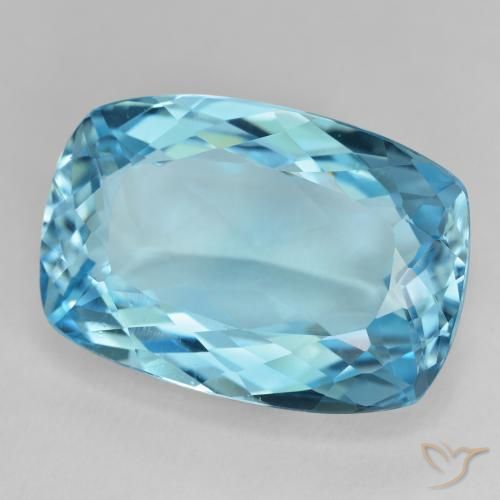 Topacio Azul Suizo natural de 27.29 ct, Forma Cojín, VVS