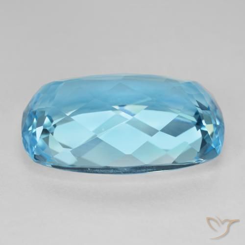 Topacio Azul Suizo natural de 27.29 ct, Forma Cojín, VVS