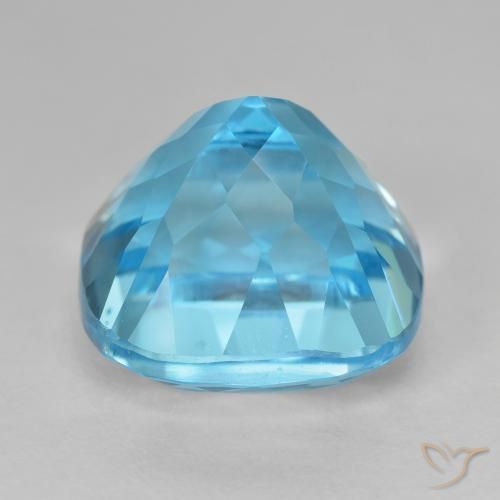 Topacio Azul Suizo natural de 20.98 ct, Forma Cojín, VVS
