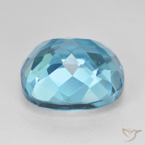 Topacio Azul Suizo natural de 21.83 ct, Forma Cojín, VVS-VS
