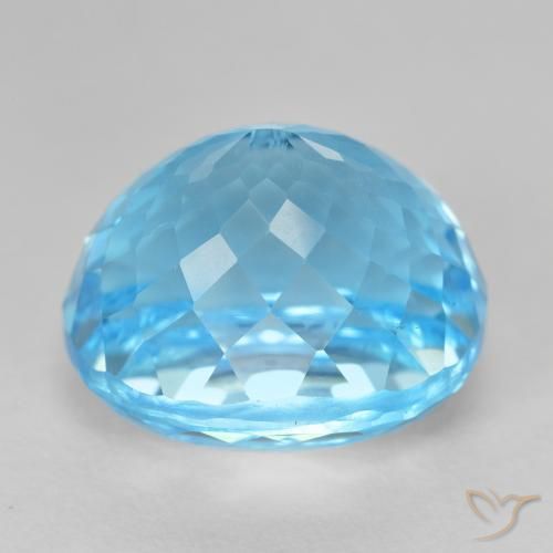 Topacio Azul Suizo natural de 22.74 ct, Ovalada, VVS-VS