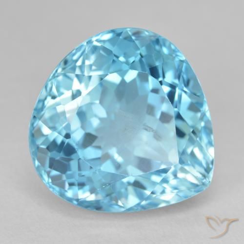 25.68ct Natural Azul yale Topacio, En forma de pera, VS