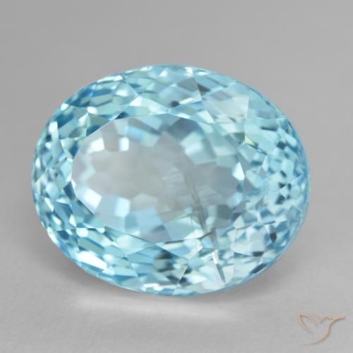 Topacio Azul verdoso claro natural de 26.66 ct, Ovalada, VS