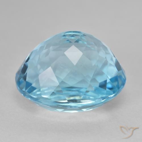 Topacio Azul verdoso claro natural de 26.66 ct, Ovalada, VS