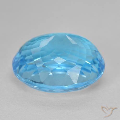 Topacio Azul Suizo natural de 27.63 ct, Ovalada, VVS-VS