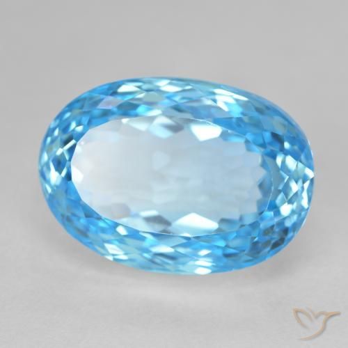 Topacio Azul Suizo natural de 26.63 ct, Ovalada, VS
