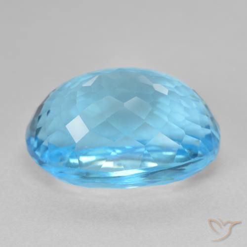 Topacio Azul Suizo natural de 26.63 ct, Ovalada, VS