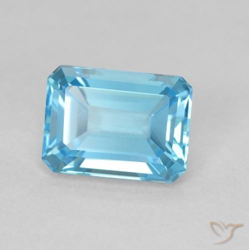 Topacio Azul Suizo natural de 2.04 ct, Corte Octágono / Esmeralda, VVS-VS