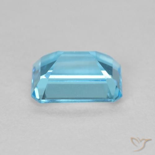 Topacio Azul Suizo natural de 2.04 ct, Corte Octágono / Esmeralda, VVS-VS